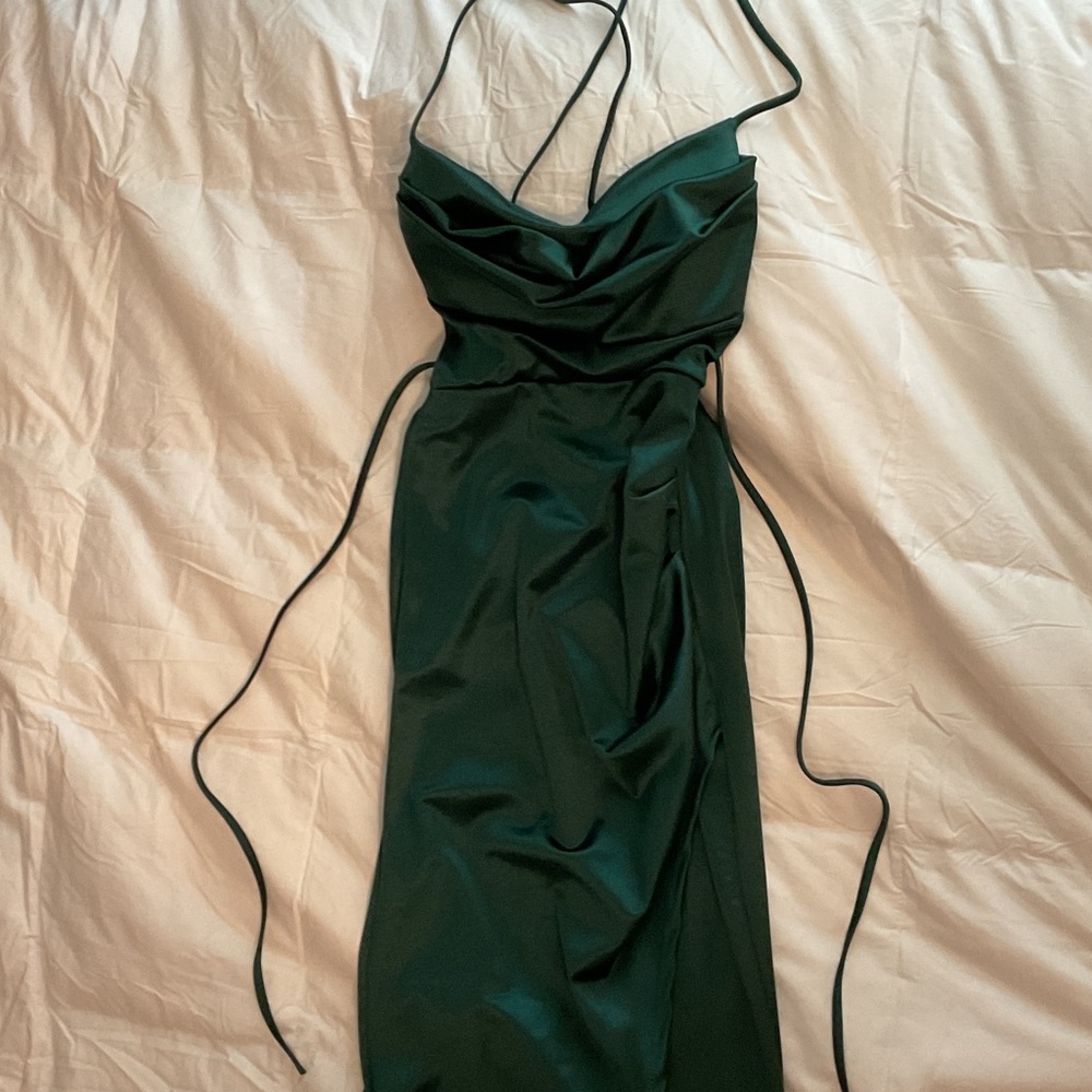 Dark green formal dress
